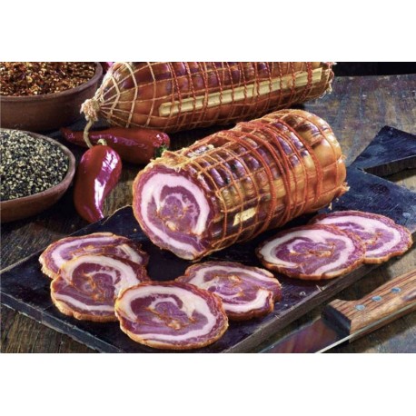 Pancetta Arrotolata Intera Piccante Artigianale Stagionata - kg.2,8 / 3