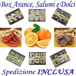Box kg.4 di Arance + Salsiccia e Soppressata Piccante + Pz.5 DOLCI Misti con Trasporto INCLUSO