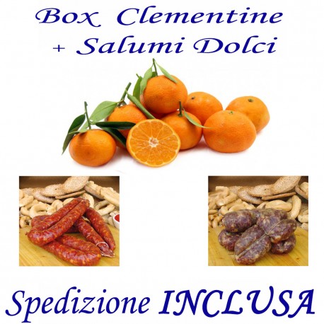 Box kg.4 di Clementine + Salsiccia e Soppressata Dolce con Trasporto INCLUSO