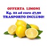 OFFERTA: Kg. 22 di LIMONI buccia edibile di Corigliano Calabro - Trasporto INCLUSO