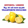 OFFERTA: Kg. 27 di LIMONI buccia edibile di Corigliano Calabro - Trasporto INCLUSO