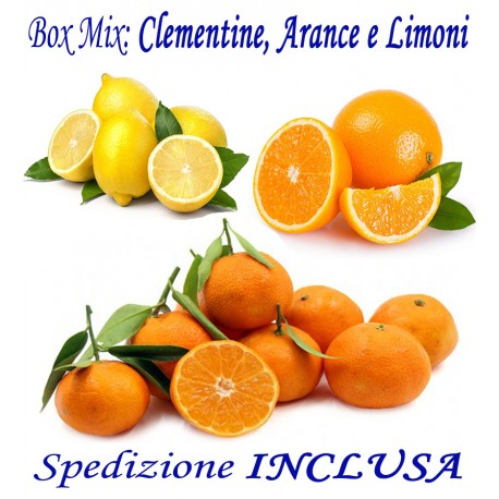 BOX MIX: Kg.15 di Agrumi: CLEMENTINE, ARANCE e LIMONI - TRASPORTO INCLUSO