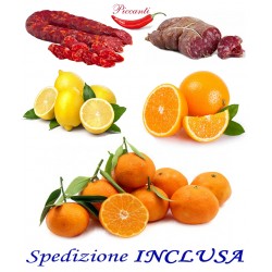 Box Mix Kg.14 di Agrumi di cui: CLEMENTINE, ARANCE e LIMONI + SALSICCIA e SOPPRESSATA CON TRASPORTO INCLUSO