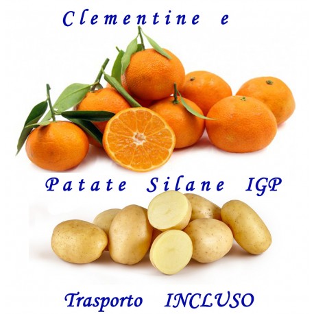 Box Mix: Kg.10 di CLEMENTINE + Kg.5 di PATATE della Sila IGP novelle pasta gialla - TRASPORTO INCLUSO