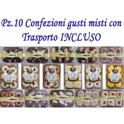 Pz.10 Confezioni di dolci gusti misti con Trasporto INCLUSO